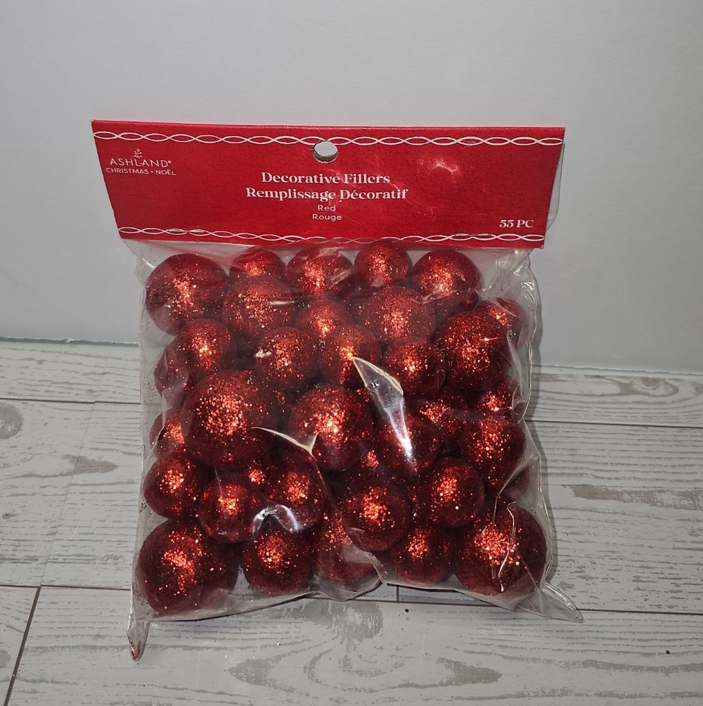 Ashland Red Glitter Decorative Fillers